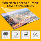 RowinsyDD 130 PCS Self Laminating Sheets, Self Adhesive Laminating Sheets | 8.5 - Image 2