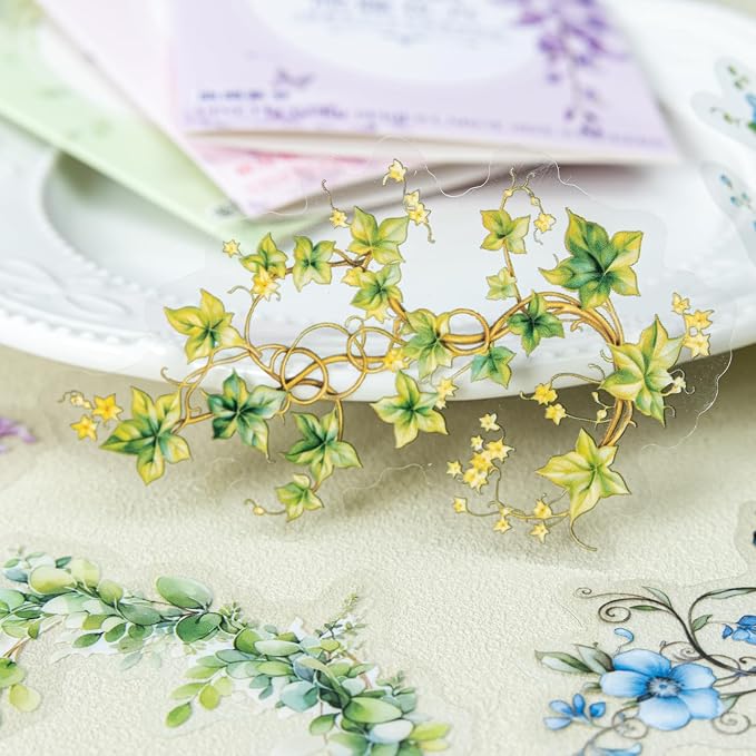 120 Pcs Floral Vine PET Stickers - Image 5