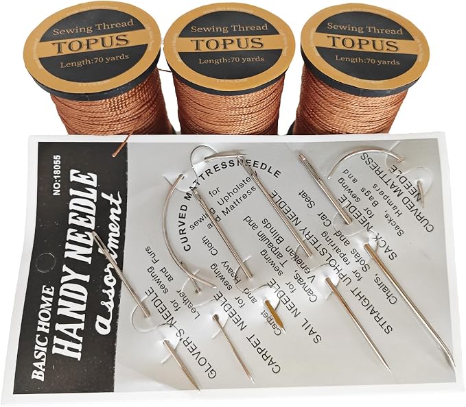 Topus Extra Strong Upholstery Repair Sewing Thread Kit and Heavy Duty Household - Image 2