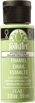 FolkArt Enamel Glass & Ceramic Paint in Assorted Colors, Fresh Foliage by FolkArt