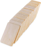 Super Z Outlet 50 Pack Unfinished Natural Wood Rectangle Blank Pieces Wooden - Image 2