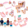 Kizfarm Wooden Dollhouse Furniture Set by Kizfarm
