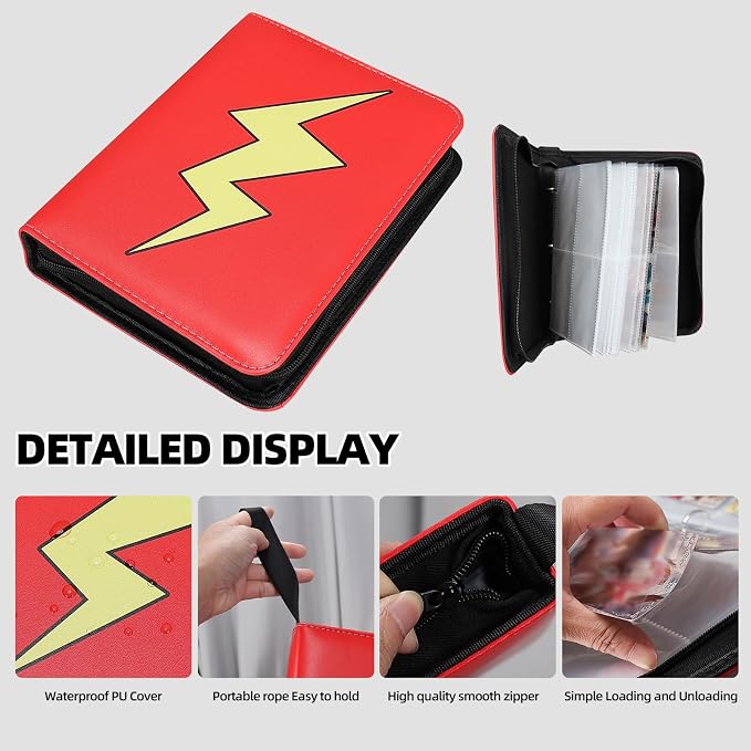 Collectible Trading Card Albums, 4 Pocket Card Binder, 400 Double Sided Pocket - Image 2