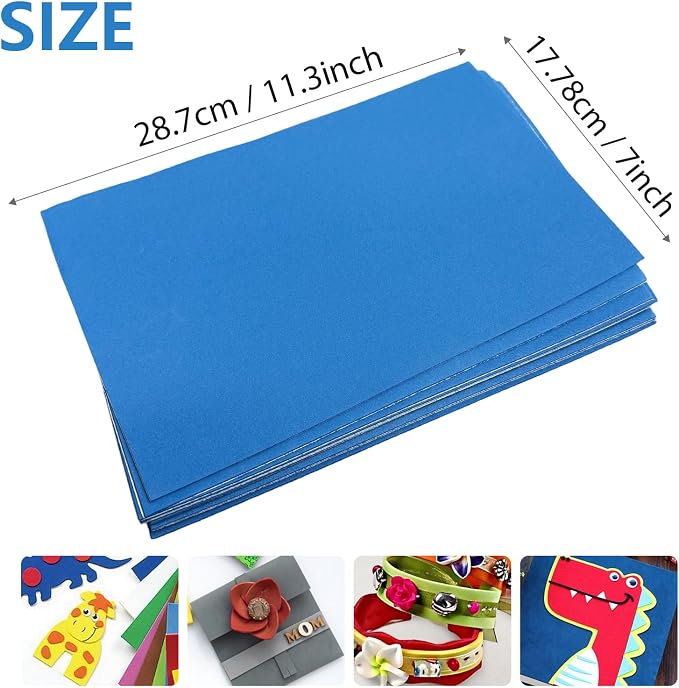 Adhesive Foam Sheets, 7x11.3 Inch Craft Eva Foam Sheets, 2mm Thick 10 Pcs - Image 3