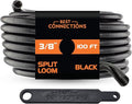 BEST CONNECTIONS 3/8" x 100 ft Split Wire Loom Flex-Guard Convoluted Tubing by BESTCONNECTIONS