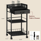 Homsorout 3 Tier Rolling Cart - Image 3