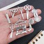 WOCRAFT 60pcs Antique Silver Sewings Bracelet Charms - Image 2