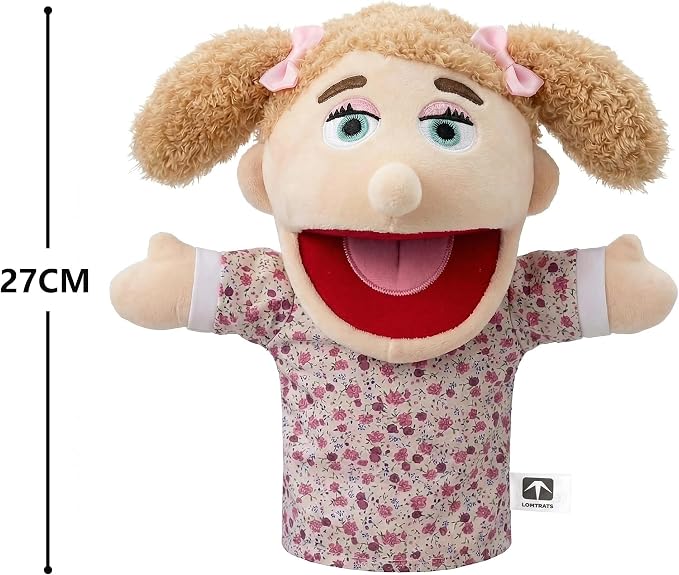 Family Hand Puppets for Kids, Includes Grandpa, Son - Image 3