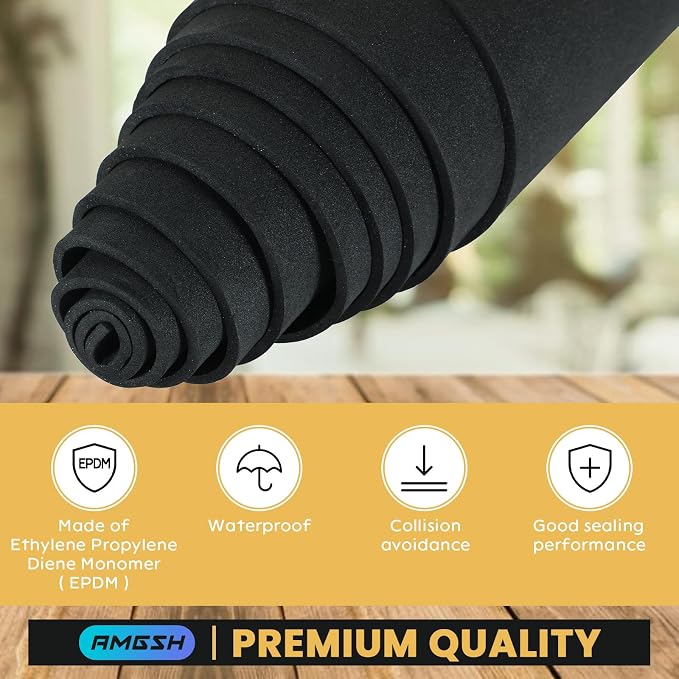 1/4" Thick X 17" Wide X 80" Long Closed-Cell Foam Neoprene Padding, - Image 3