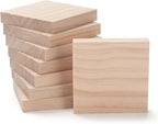 3″ X 3″ Wood Squares Wooden Blocks by Coowayze