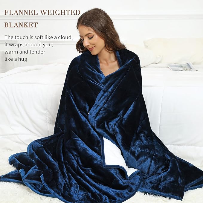 Alomidds Weighted Blanket Queen Size 15lbs 60x80 inches, Sherpa Weighted - Image 6