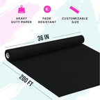Bryco Goods 36” x 2400” Black Kraft Paper Roll - Image 2