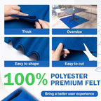XSEINO Royal Blue Large Felt Fabric 108" X 36 ", 1.4 mm Thick Soft Felt Fabric - Image 4