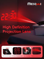 Mesqool Projection Alarm Clock, Loud Vibrating Alarm Clock - Image 3
