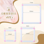 Janinka Embroidery Hoop 3 Pcs Cross Stitch Hoops and Frames White Rectangular - Image 2