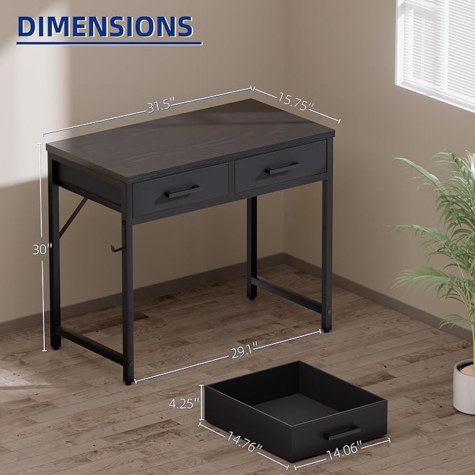 Pamray 32 Inch Small Computer Desk - Image 3