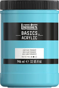 Liquitex BASICS Acrylic Paint, 946ml Jar, Light Blue Permanent by Liquitex