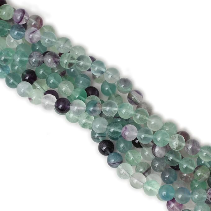 35PCS 10mm Natural Colorful Fluorite Gemstone Round Loose Beads - Image 4