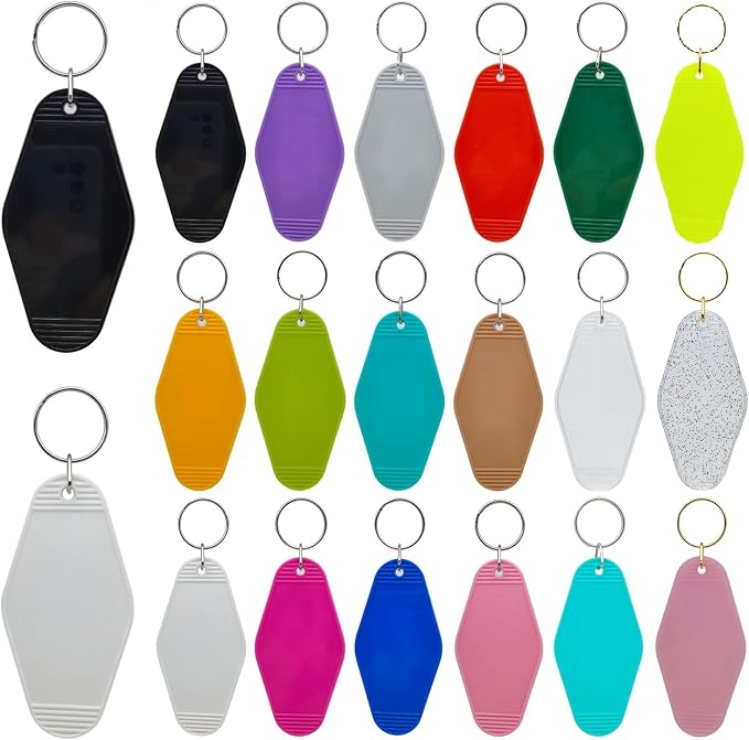 20pcs Blank Hotel Keychains Bulk Vintage Motel Keychain Vinyl Printing by Nwsrayu