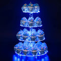 YestBuy 4 Tier Round Cupcake Stand – Premium Cupcake Holder – Acrylic Cupcake by YestBuy
