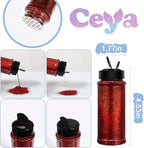 Ceya 3.8oz/ 110g Holographic Ultra Fine Glitter Powder Laser Wine Red Glitter - Image 4