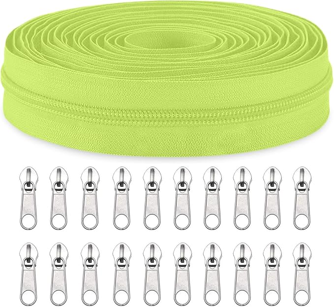 Sawoake #5 Nylon Coil Zippers by The Yard Bulk 10 Yards by Zipper