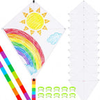 B bangcool DIY Kids Kite Kites Making Painting White Paper Blank Kites by Bbangcool