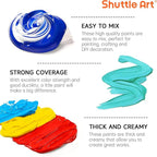 Shuttle Art Acrylic Paint, 12 Colors Acrylic Paint Large Bottle Set, 473ml/16oz - Image 5
