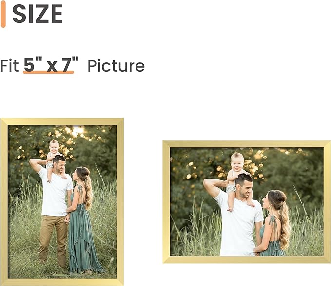 upsimples 5x7 Picture Frame Set of 3, Made of High Definition Glass - Image 5