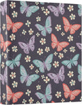 Butterfly Insect Flower Round Ring Binders 1.5 Inch Biology Botany Natural by Wamika