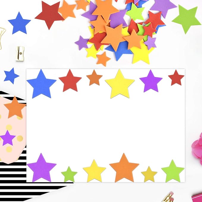 Coopay Star Foam Stickers Self-Adhesive Star Stickers Assorted Colors - Image 7