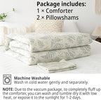 LEMIROE Botanical Cotton Comforter Queen Size - Image 7