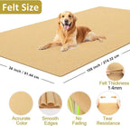 XSEINO Tan Large Felt Fabric 108" X 36 ", 1.4 mm Thick Soft Felt Fabric Sheet - Image 2