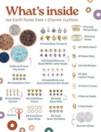 Box-O-Beads Earth Tones Bracelet Making Kit – 8, 550 Clay Beads Friendship - Image 3