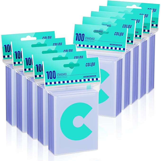 1000ct Clear Card Sleeves for Trading Cards, Soft Baseball Sports Card Sleeves by Unknown