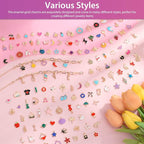 Flasoo 404Pcs Gold Charms for Jewelry Making, Keychains and Crafts - Image 5