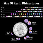 5000pcs 2mm Resin Rhinestones Bulk, Lavender Purple AB Flatback Round Jelly - Image 3