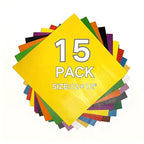 15 Pack Colored Double-Sided Plywood Sheets, Solid Color Craft Wood by Mroy+mio