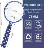 Feosky Handheld Reading Magnifier, 10X 30X Magnifier, 75mm Shatterproof Lens - Image 2