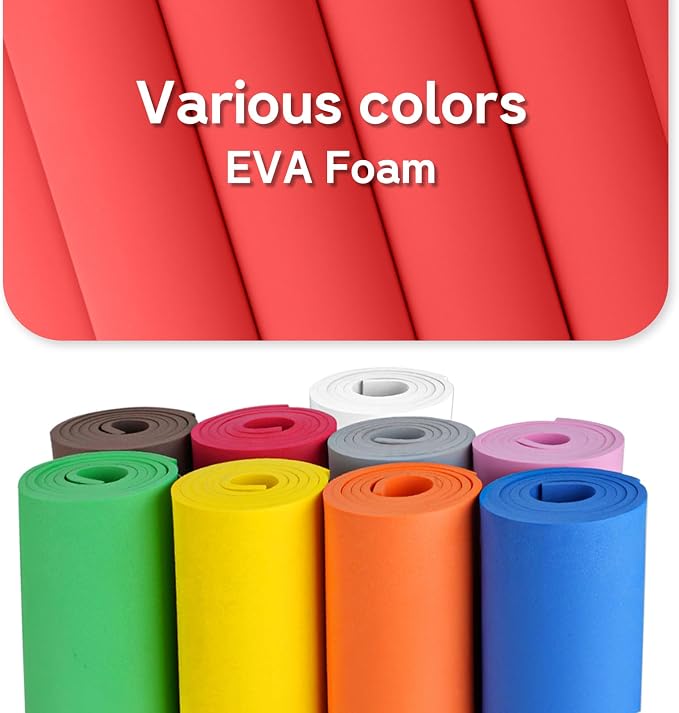 Do²ping Red Eva Foam Sheets Roll, 10mm EVA Craft Foam 39''x13.9'' High Density - Image 6