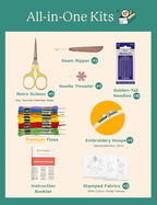 Bradove Leaves and Flowers Embroidery Kit - Image 5