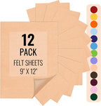 IONTACH 9" X 12" Felt Fabric Sheets 1.6mm Thick | Soft Felt by IONTACH