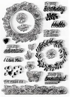 Flower Wreath Lace Clear Stamps Silicone Stamp Cards - Image 3