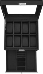 SONGMICS Watch Box, 8-Slot Watch Case Organizer - Image 8