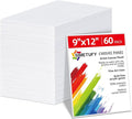 Simetufy 9x12 inch 60 Pack Painting Canvas Boards- Gesso Primed | Acid-Free by Simetufy
