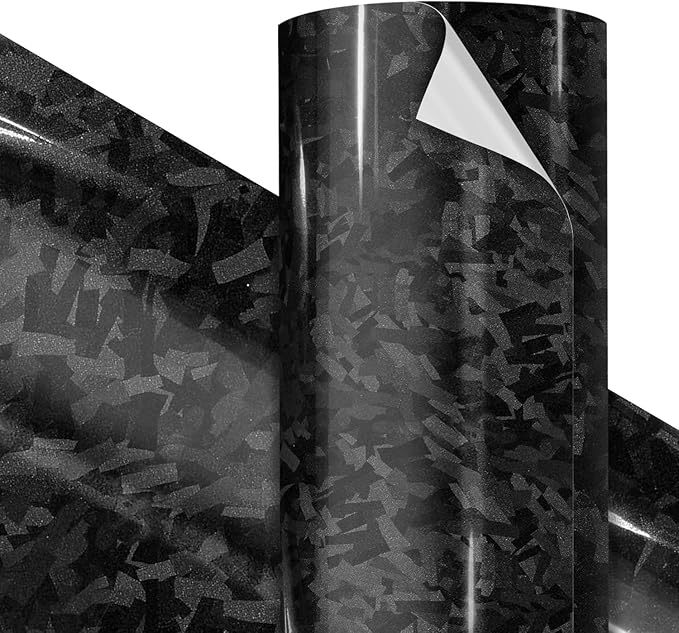 VViViD Premium Gloss Confetti Black Craft Vinyl Roll 1ft x 5ft – Bubble-Free by VVIVIDVINYL