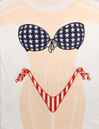 Ekouaer Women's Bikini Shirt Cover Up Short Sleeve Cute Bikini Print Cover-Up - Image 5