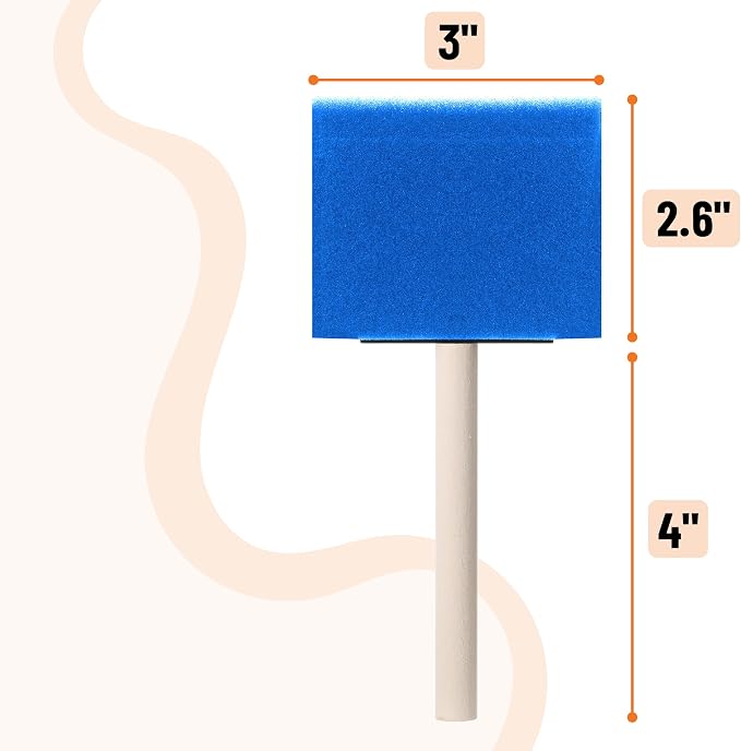 Bates- Foam Paint Brushes, 40 Pack, Sponge Paint Brush - Image 3