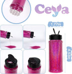 Ceya 3.8oz/ 110g Holographic Ultra Fine Glitter Powder Laser Rose Red Glitter - Image 4