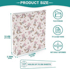 Pink Bow Cowgirl Round Ring Binders 1.5 Inch Doodle Bow Knot 3 Ring Clipboard - Image 4